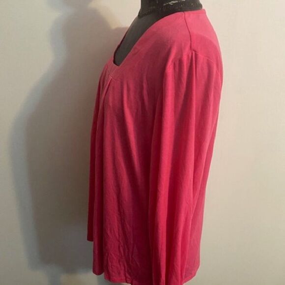 Zeagoo Coral Square Neck pleated front elastic in wrist top, size XL - Picture 2 of 5